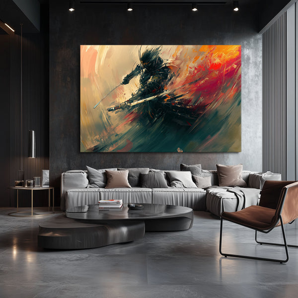 Abstract Samurai Wall Decor