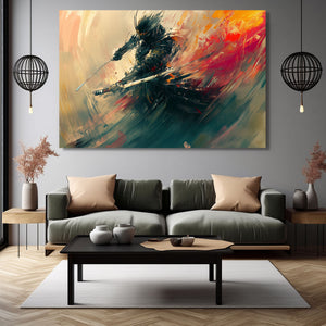 Abstract Samurai Wall Decor