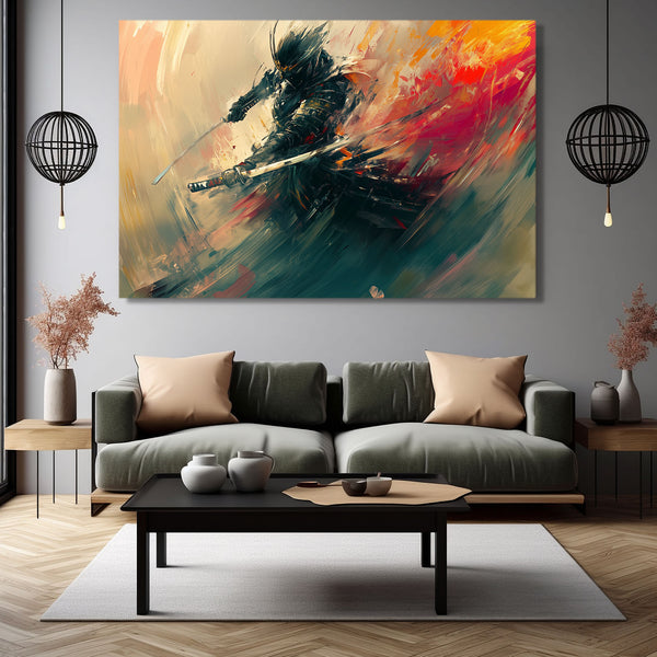 Abstract Samurai Wall Decor