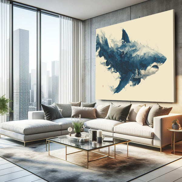 Abstract Shark Wall Art
