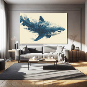 Abstract Shark Wall Art