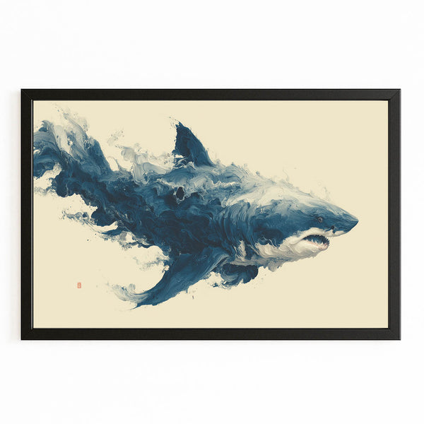 Abstract Shark Wall Art