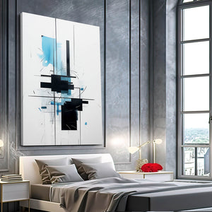 Abstract Blue White Wall Art | MusaArtGallery™