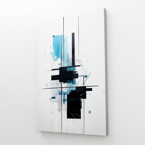 Abstract Blue White Wall Art | MusaArtGallery™