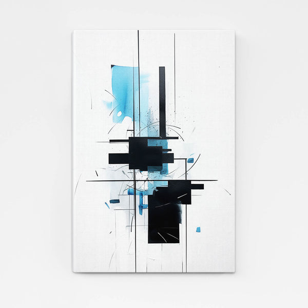 Abstract Blue White Wall Art | MusaArtGallery™