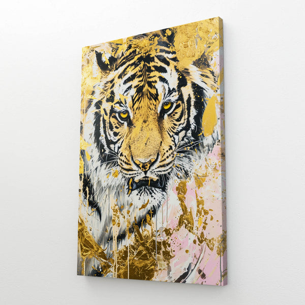 Gold Abstract Tiger Wall Art | MusaArtGallery™