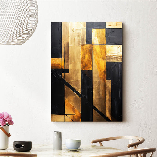 Abstract Wall Art Gold Frame | MusaArtGallery™