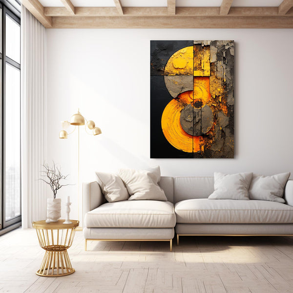 Abstract Wall Art Yellow | MusaArtGallery™