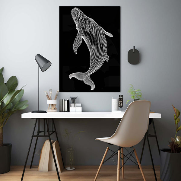 Abstract Whale Design Wall Art | MusaArtGallery™