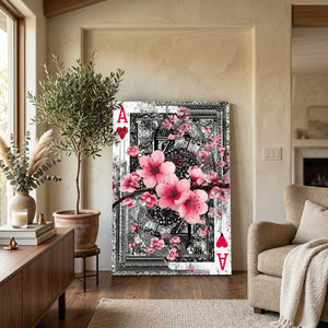 Ace Card Cherry Blossom Flower Art