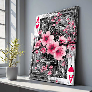 Ace Card Cherry Blossom Flower Art