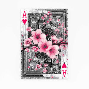 Ace Card Cherry Blossom Flower Art
