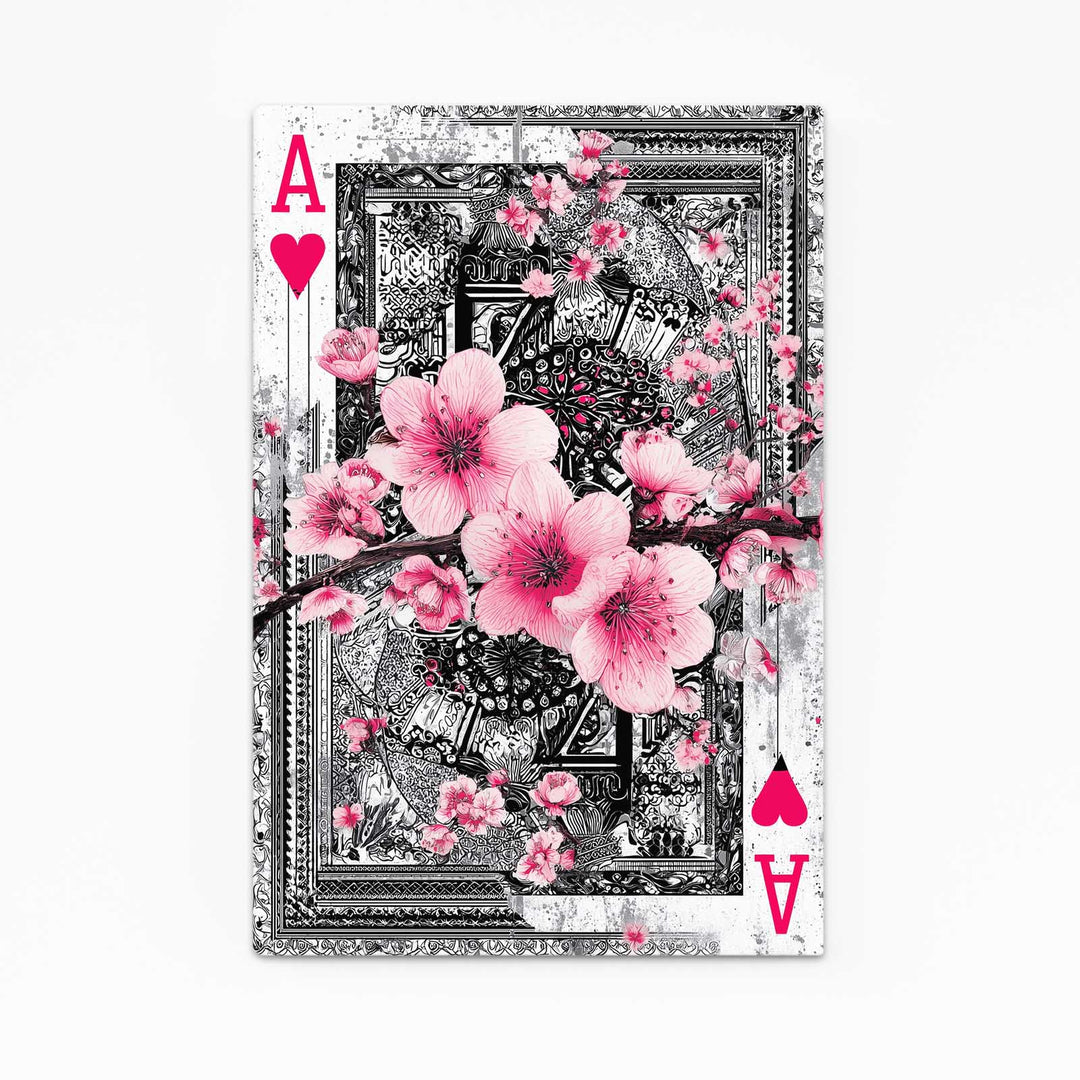 Ace Card Cherry Blossom Flower Art