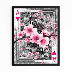 Ace Card Cherry Blossom Flower Art