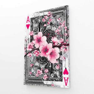 Ace Card Cherry Blossom Flower Art