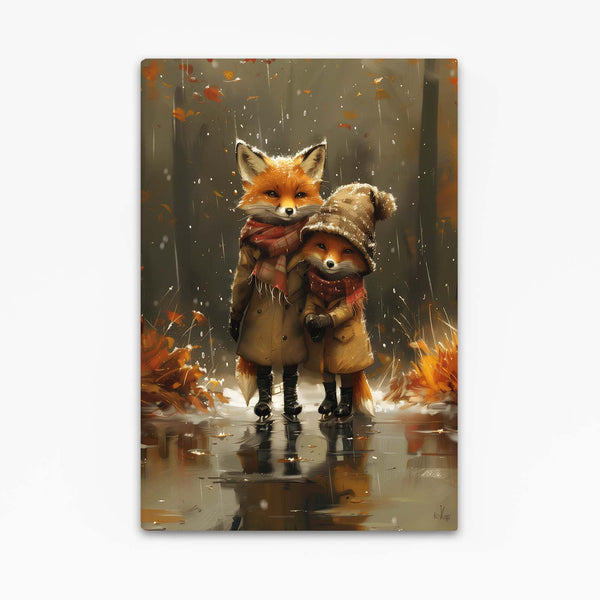 Adorable Fox Family Canvas Art | MusaArtGallery™