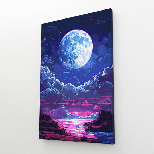 Aesthetic Moon Canvas Art  | MusaArtGallery™