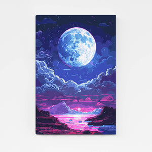 Aesthetic Moon Canvas Art  | MusaArtGallery™