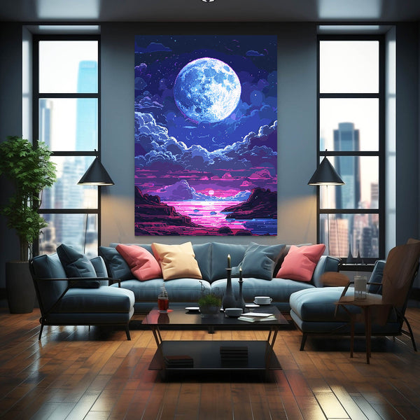 Aesthetic Moon Canvas Art  | MusaArtGallery™