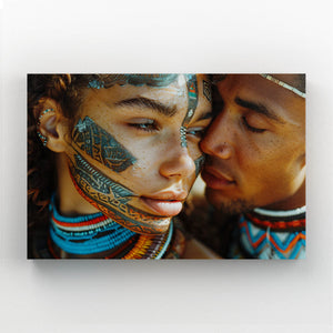 African Couple 3D Wall Art For | MusaArtGallery™