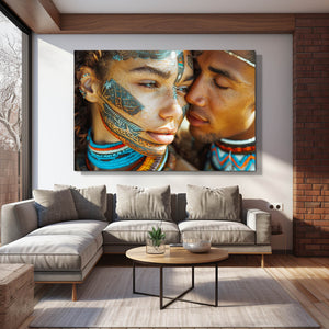 African Couple 3D Wall Art For | MusaArtGallery™