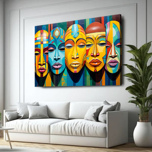 African Face Wall Art Decor| MusaArtGallery™