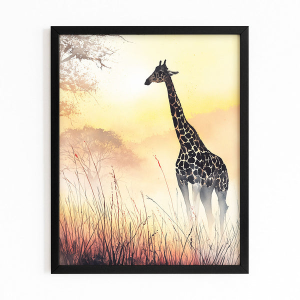 African Giraffe Wall Art