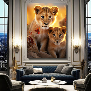 African Lions Wall Art | MusaArtGallery™