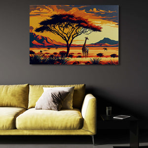 African Sunset Wall Art | MusaArtGallery™