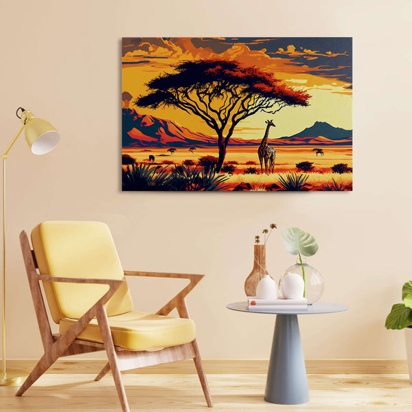 African Sunset Wall Art | MusaArtGallery™