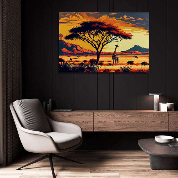 African Sunset Wall Art | MusaArtGallery™