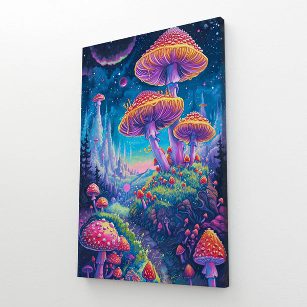 Colorful Mushroom Art Cavas