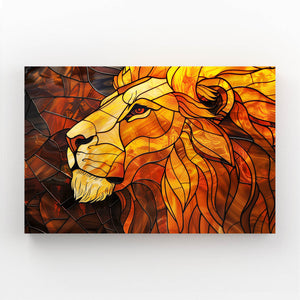 Amber Glow Lion Wall Art | MusaArtGallery™