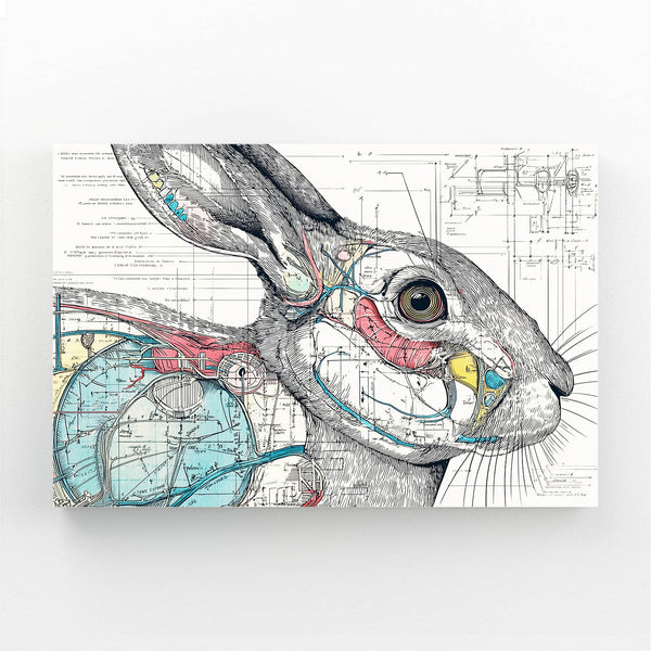 Anatomy Bunny Rabbit Wall Art