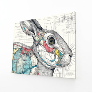 Anatomy Bunny Rabbit Wall Art