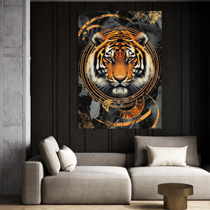 Circle Tiger Face Art | MusaArtGallery™