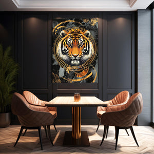 Circle Tiger Face Art | MusaArtGallery™