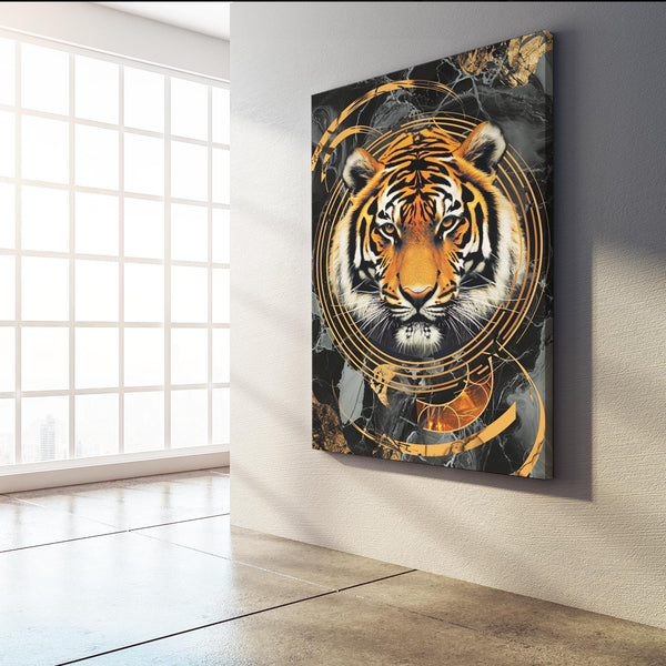 Circle Tiger Face Art | MusaArtGallery™