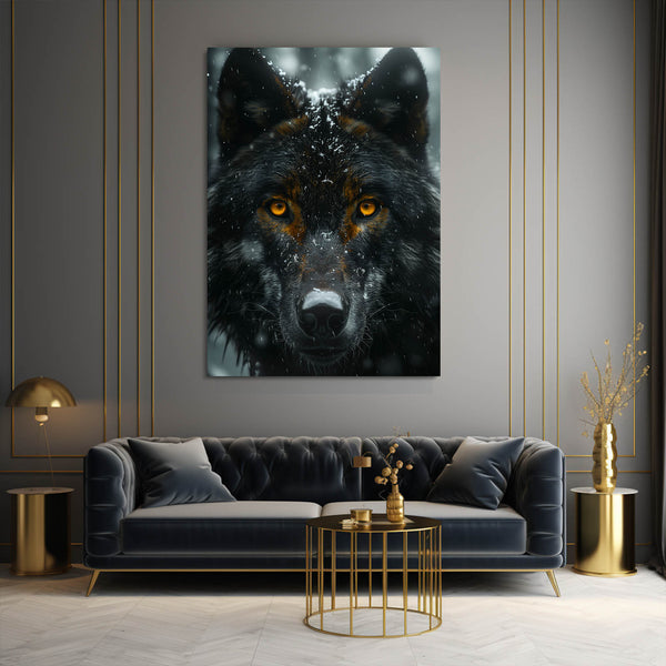 Angry Black Wolf Art   | MusaArtGallery™