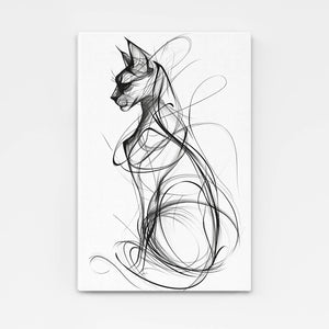 Angry Cat Drawing Wall Art | MusaArtGallery™