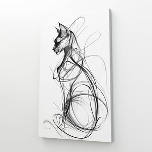 Angry Cat Drawing Wall Art | MusaArtGallery™