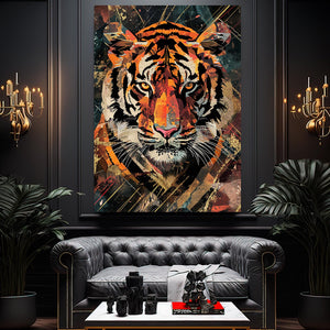 Angry Tiger Canvas Wall Art| MusaArtGallery™
