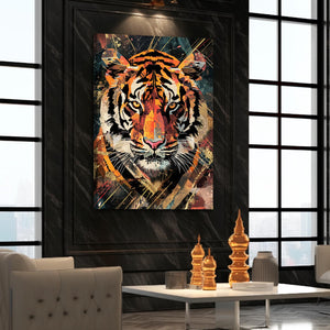 Angry Tiger Canvas Wall Art| MusaArtGallery™