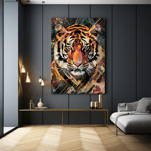Angry Tiger Canvas Wall Art| MusaArtGallery™