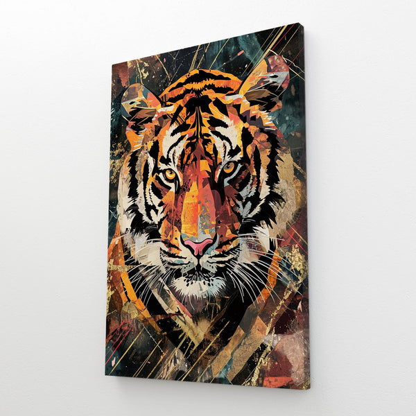 Angry Tiger Canvas Wall Art| MusaArtGallery™