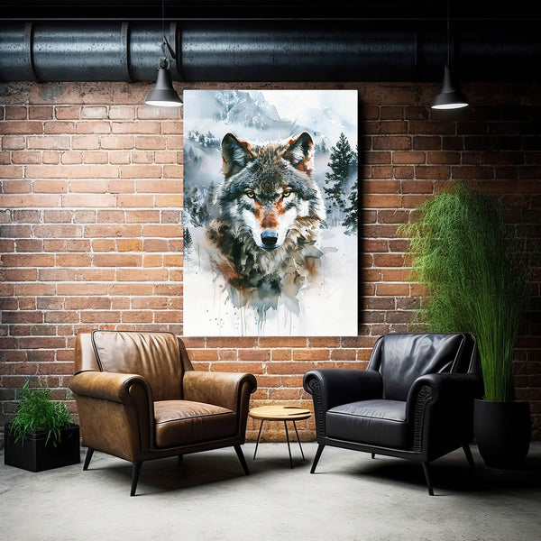 Angry Wolf Wall Art  | MusaArtGallery™