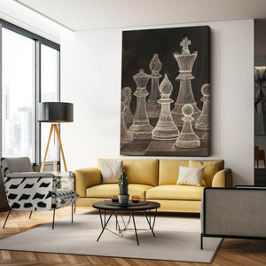 Antique Chess Pieces Art