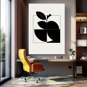 Apple Art Black And White