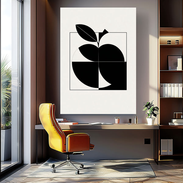 Apple Art Black And White
