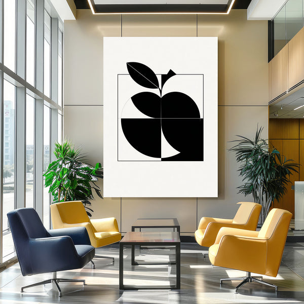 Apple Art Black And White